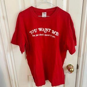 Vintage  Red Tee with White Graphic